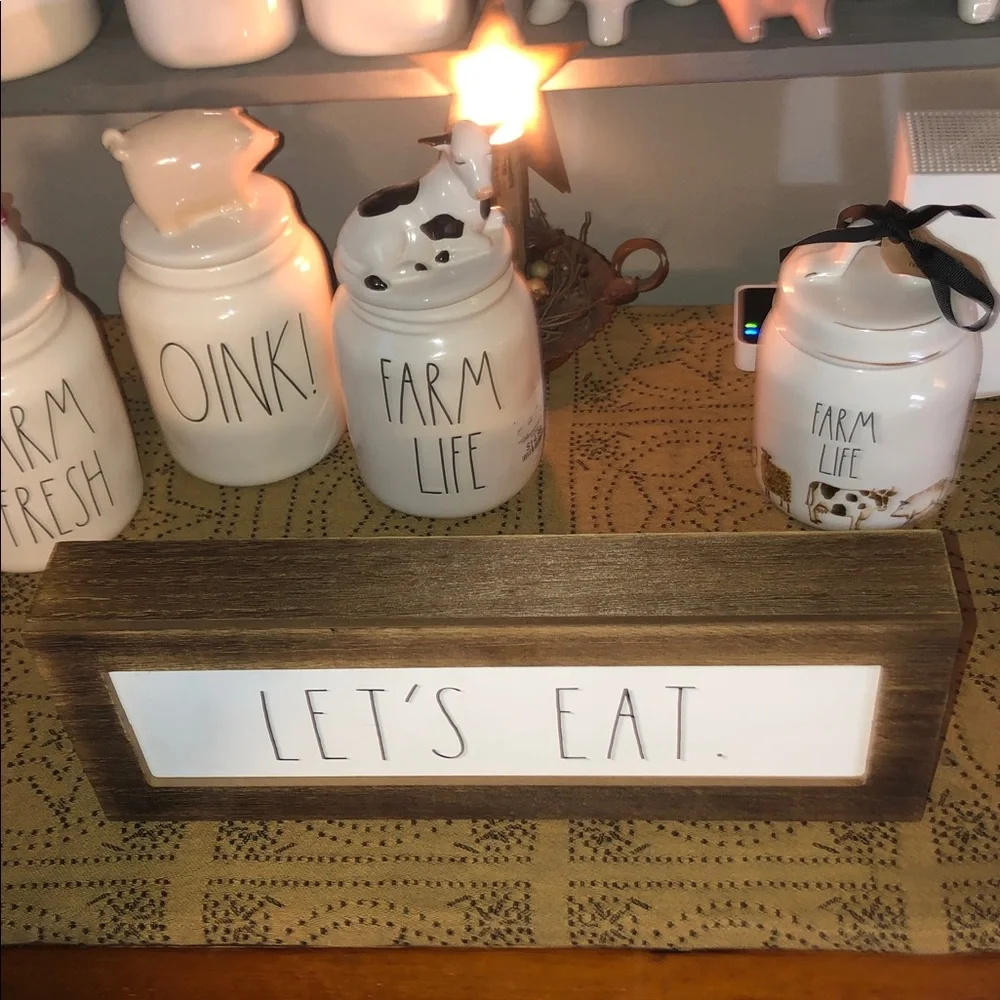 Rae Dunn LET’S EAT Wood Sign
